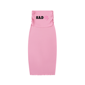Sad Kitty Dyed Washed Straight Hip-Hugging Slim Maxi Skirt