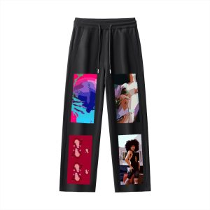 The Galleri Patchwork Essential Drawstring Straight-Leg Sweatpants